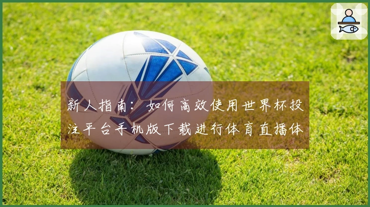 新人指南：如何高效使用世界杯投注平台手机版下载进行体育直播体验